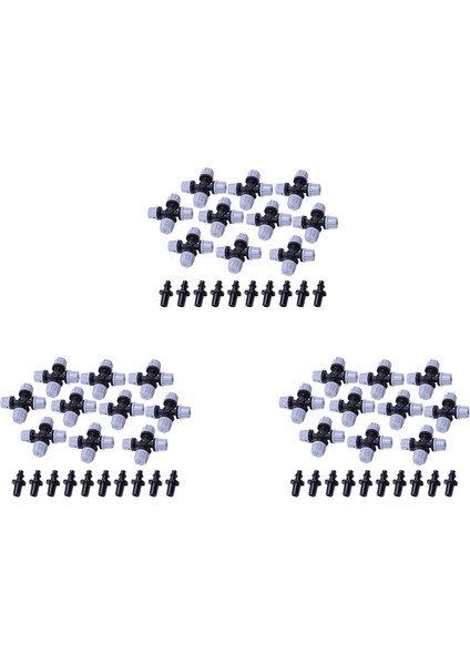 Sera Nemlendirici Tesisi Sisleme Çapraz Atomize Nozul Yağmurlama Tee (30 Adet) (Yurt Dışından)