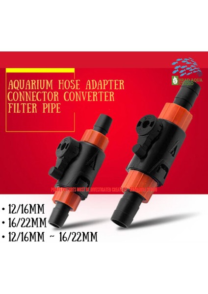 Akvaryum Hortum Su Değişiklikleri Akış Kontrol Vanası Adaptör Konnektörü Dönüştürücü Filtre Borusu 12MM, 16MM, 12 Cov 16MM (Yurt Dışından)