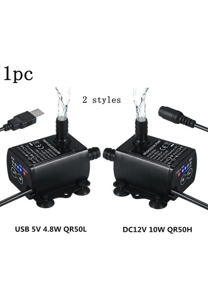 Göbeklady DC12V USB 5V Mini 4 Mod Ayarlanabilir Fırçasız Su Pompası (Yurt Dışından)