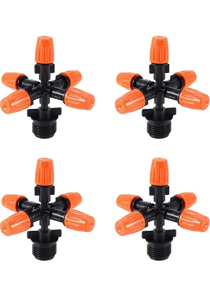 4x Bahçe Sprinkler Otomatik Sulama Çim Çim 360 Derece Daire Dönen Su Yağmurlama 5 Nozullar Bahçe Boru Hortumu (Yurt Dışından)