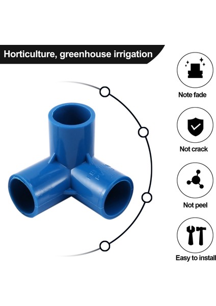 Bahçe Sulama Için 16 Adet Plastik Pvc 20MM Hortum Tee Konektörü (Yurt Dışından)