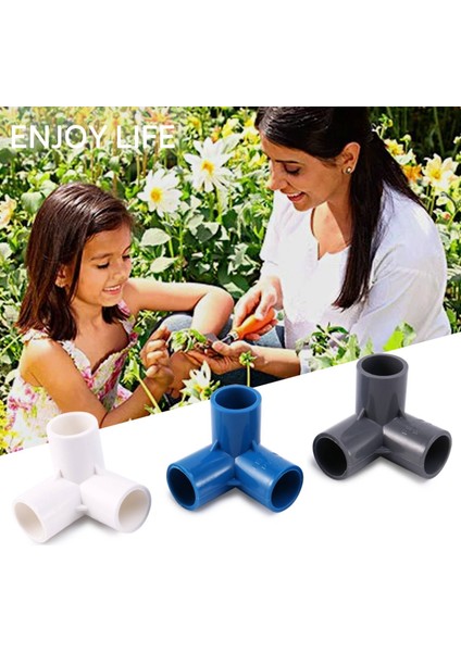 Bahçe Sulama Için 16 Adet Plastik Pvc 20MM Hortum Tee Konektörü (Yurt Dışından)