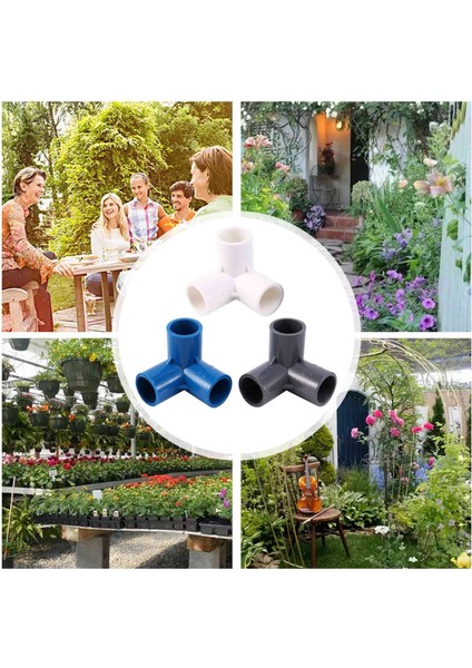 Bahçe Sulama Için 16 Adet Plastik Pvc 20MM Hortum Tee Konektörü (Yurt Dışından)