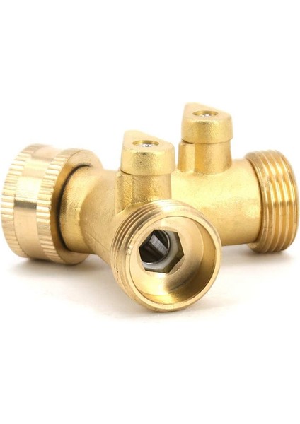 Nanlıy-3/4 Inç 2 Yollu Hortum Ayırıcı Pirinç Y Vana Bahçe Musluk Bağlantısı 2x3/4 Inç Pirinç Su Musluğu Dış Musluk Kiti (Yurt Dışından) modelleri