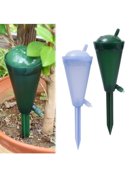 Şeffaf Pp Plastik Otomatik Damla Sulama Cihazı Plug-In Huni Şekli Kendiliğinden Sulanan Ev Bahçe Aksesuarları 1 Adet (Yurt Dışından)