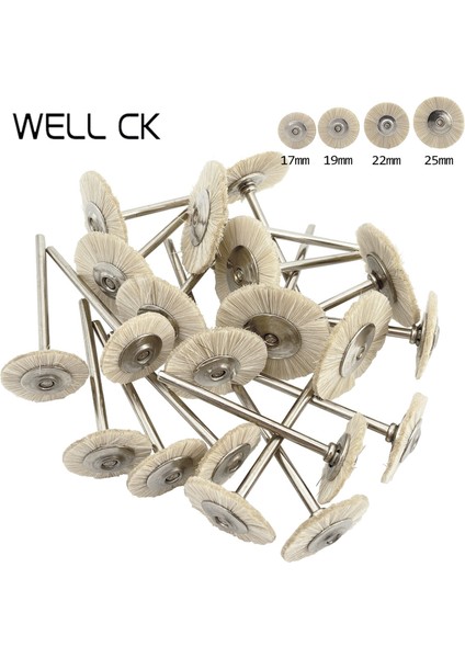 10 Adet/torba 2.35MM Parlatma Fırçası Tekerlek Diş Laboratuvarı Laboratuar Malzemeleri Yumuşak Beyaz Keçi Kılı Döner Araçları Düşük Hız Hp Shank Buff (Yurt Dışından)