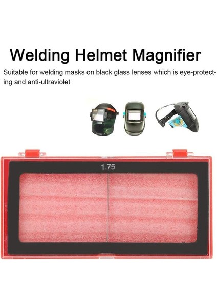 Ark Kaynağı Büyüteç Lens Kaynakçı Ekran Kask Cam Diyoptri 1.75 Parlama Önleyici Kaynak Maskesi Gözlük (Yurt Dışından)