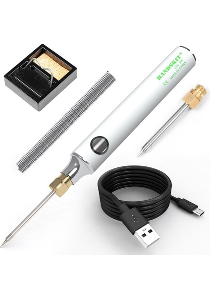 Adet Havya Ucu USB Havya Elektrikli 8W 5V Kalay Havya Regülatörü Kablolu Kiti Taşınabilir Havya Standı (Yurt Dışından)