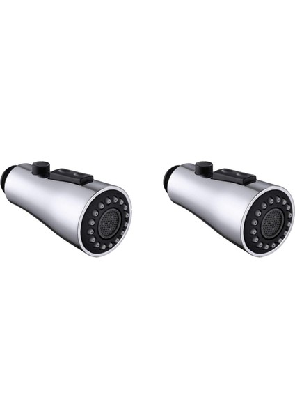 2x Mutfak Lavabo Aşağı Çekin Musluk Püskürtme Başlığı Memesi Dışarı Çekin Hortum Püskürtücü Yedek Parça Musluk Başlığı - Krom (Yurt Dışından)