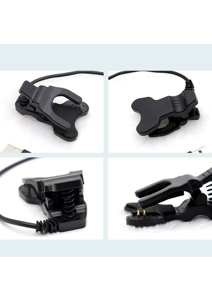 TW64 Akıllı Saat Evrensel USB Şarj Kablosu Siyah 2/3 Pin Şarj Klipsi Fengshi (Yurt Dışından)