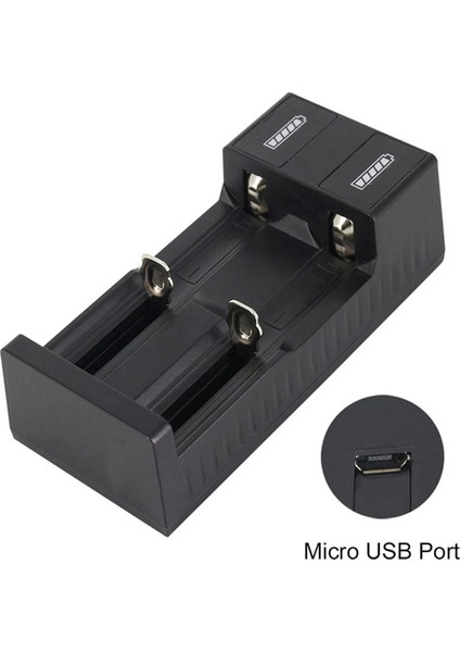 3.7V 18650 26650 14500 Li-Ion Için USB Bağlantı Noktası Çift Yuvalı Evrensel Pil Şarj Cihazı (Yurt Dışından)