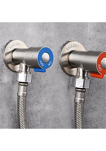 304 Paslanmaz Çelik Üçgen Vana Sıcak ve Soğuk Su Durdurma Vanası Bakır Çekirdek Banyo Mutfak Tuvalet Lavabo Değiştirme Aracı (Yurt Dışından) fiyatları