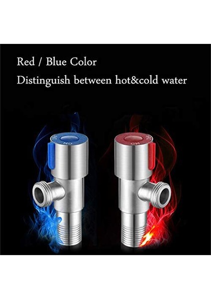 304 Paslanmaz Çelik Üçgen Vana Sıcak ve Soğuk Su Durdurma Vanası Bakır Çekirdek Banyo Mutfak Tuvalet Lavabo Değiştirme Aracı (Yurt Dışından) fırsatları