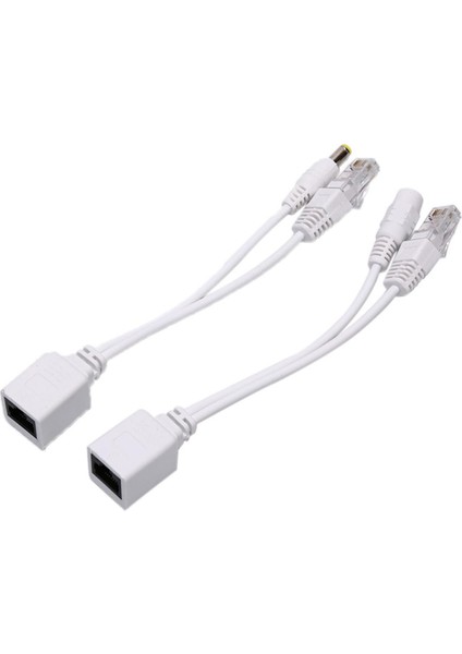 Çift Ethernet Üzerinden Güç Pasif Poe Adaptör Enjektörü + Ayırıcı Kit Poe Kablosu (Yurt Dışından)