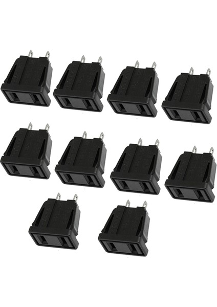 10 x Abd Tipi Ac Priz Ac 125V 15A ve 1 Adet 2m 50MM Genişlik Pvc Isıyla Daralan Sarma Tüpü Kırmızı 2 x 18650 Için (Yurt Dışından)