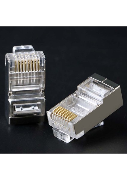 Cat6 RJ45 KONNEKTÖRLER-100 x Takım Cat6 RJ45 Modüler Fiş-Gösterildiği Gibi (Yurt Dışından)