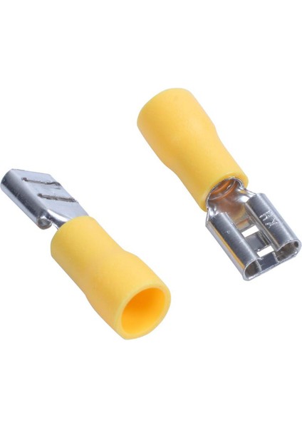 100 Adet 24A Yalıtımlı 12-10AWG Terminal Kıvrımlı Tel Konnektörleri Sarı (Yurt Dışından)