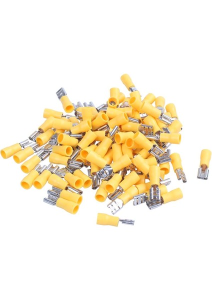 100 Adet 24A Yalıtımlı 12-10AWG Terminal Kıvrımlı Tel Konnektörleri Sarı (Yurt Dışından)