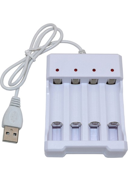 Evrensel USB 4 Yuva Çıkışlı Pil Şarj Cihazı Pil Hızlı Şarj Adaptörü (Yurt Dışından)