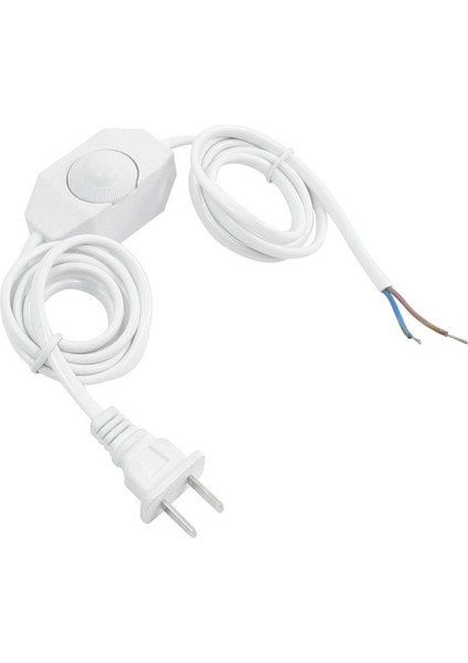 Beyaz Lamba Kablosu ve Dimmer Anahtarı Ac 250V/110V Abd Fişi (Yurt Dışından)