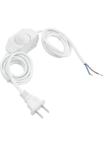 Beyaz Lamba Kablosu ve Dimmer Anahtarı Ac 250V/110V Abd Fişi (Yurt Dışından)