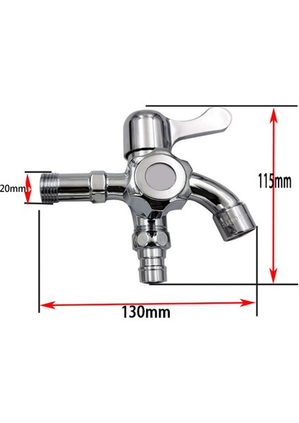 1'i 2 Arada Su Musluğu Banyo 1L2INÇ Duvara Monte Lavabo Paspas Havuz Musluğu (Yurt Dışından)