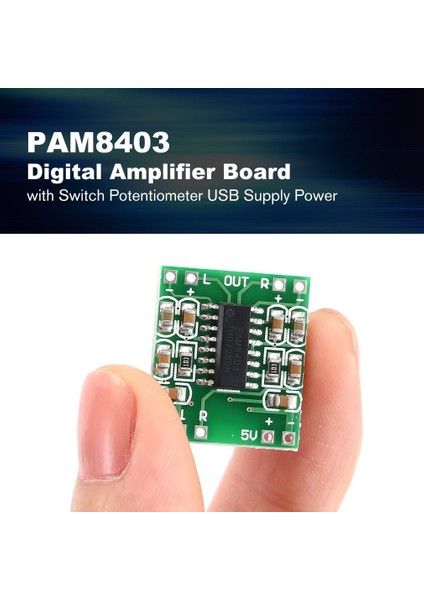 PAM8403 Mini Dijital Amplifikatör D 5V Anahtar Potansiyometresi USB Besleme Gücü (Yurt Dışından)