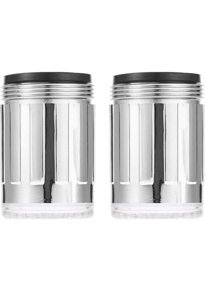 Çift Renkli LED Işık Su Glow Musluk Musluk Başlığı Paslanmaz Çelik Su Musluğu - Renkli (Yurt Dışından)