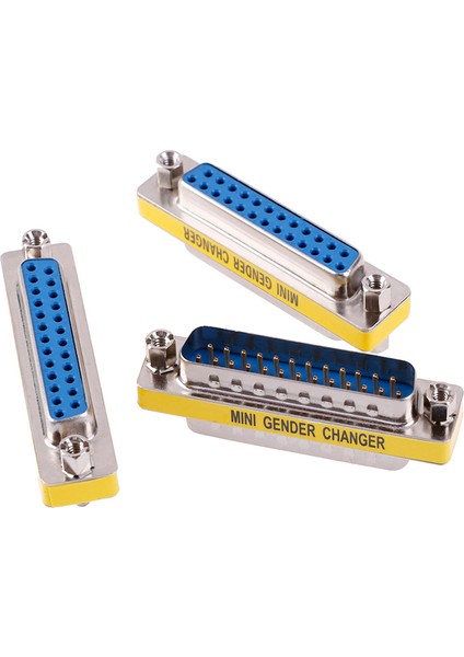 DB25 D-Sub 25PIN Konnektörler Mini Cinsiyet Değiştirici Adaptör RS232 Seri Konnektör (Yurt Dışından) fırsatları