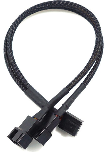Bakır 2 Yollu Pwm 4pin/3pin Bilgisayar Fanı Kollu Splitter Uzatma Kablosu 27 cm (Yurt Dışından)