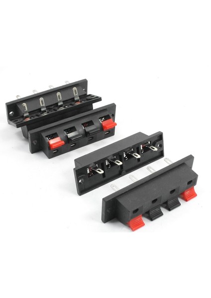 Tek Sıralı 4 Pin 4 Pozisyonlu Hoparlör Terminal Kartı Konnektörleri 5 Adet (Yurt Dışından) modelleri