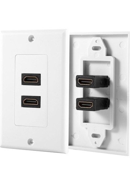 HDMI 2 Bağlantı Noktalı Duvar Yüz Plakası Panel Çıkışı 1080P Kapak Çoğaltıcı Soketi Sıcak (Yurt Dışından) modelleri