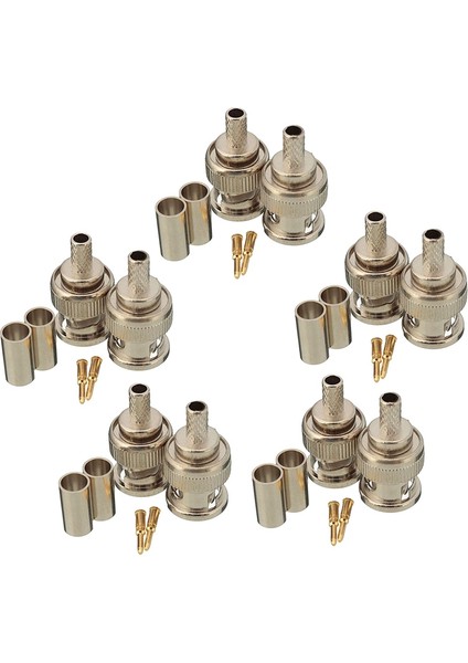 Adet Aksesuar: 3 Adet Bnc Erkek RG58 Fiş Sıkma Konnektörleri ve 2 Adet Rf Koaksiyel Koaksiyel Adaptör Bnc Dişi - Uhf Erkek PL259 (Yurt Dışından) fırsatları