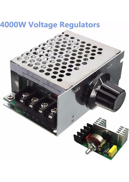 Drillpro Ac Scr Gerilim Güç Regülatörü Dimmer 4000 W 220 V Elektrik Motoru Hız Sıcaklık Kontrol Cihazı Elektrikli Fırın Su Isıtıcı (Yurt Dışından) fırsatları