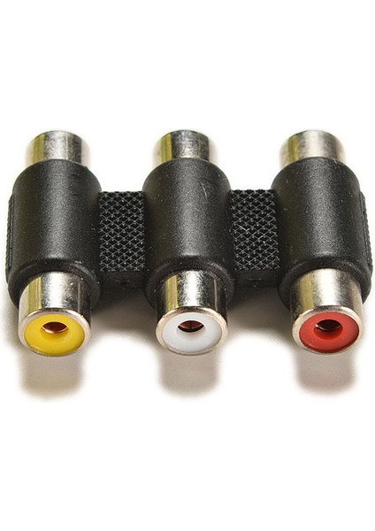 Ses Video Konektörü 3 Rca Av Bağlayıcı Adaptörü 3rca Dişi - Dişi Mini (Yurt Dışından)