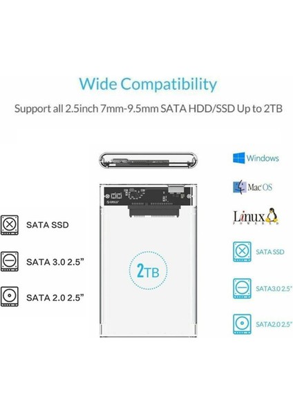 USB 3.0 - 2.5 Için Sata Sabit Sürücü Muhafaza Caddy Kutusu (Yurt Dışından)