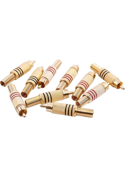 10 Adet 1000UF 35V Radyal Alüminyum Elektrolitik Kondansatörler 13MM x 21 mm ve 10 Adet Altın Sesi Erkek Rca Fiş Ses Konektörü Metal Yay Adaptörü (Yurt Dışından)