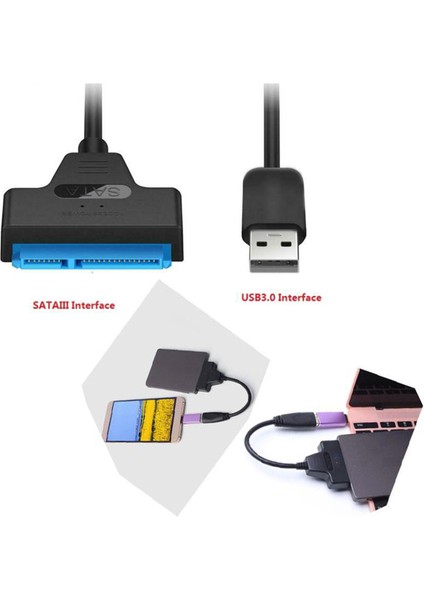 USB 2.0 Sata 22 Pin Dizüstü Sabit Disk Sürücüsü SSD Adaptör Dönüştürücü Kablosu (Yurt Dışından) fırsatları