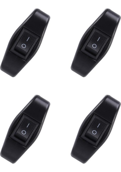 4x Siyah Yatak Odası Açma Kapama Düğmesi Hat Anahtarında 6A/250VAC 10A/125VAC (Yurt Dışından)