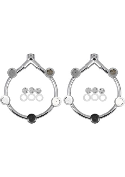 2x Paslanmaz Çelik Fan Halkası 5 Nozul Koltuklu Püskürtücü Su Buharlı Vantilatör Halkası Su Püskürtücü Ince Sis Halkası (Yurt Dışından) fırsatları