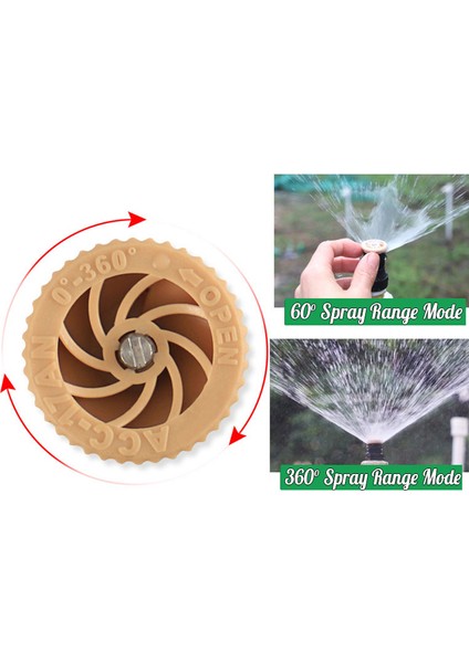 Adet Su Yağmurlama 1/2 Inç Konu Plastik Destek 0-360 Derece Ayarlanabilir Çiftlik Bahçe Çim Sulama Sulama Memesi Eatop (Yurt Dışından)