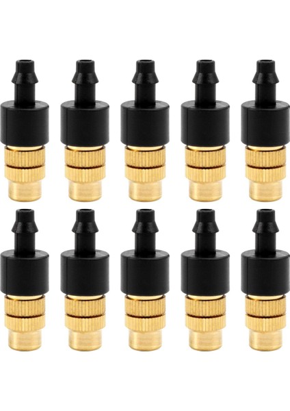 10 Adet Ayarlanabilir Misting Memesi Bahçe Serpin Sulama Sistemi Için Pirinç Sulama Yağmurlama Püskürtücü (Yurt Dışından)