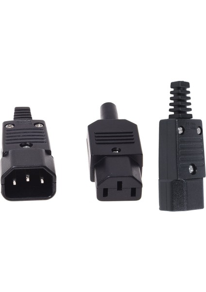 3 Adet 250V 10A Konektör - 2 Adet Iec 320 C14 Fiş To C13 Soket ve 1 Adet IEC-320 C14 (Yurt Dışından) fırsatları