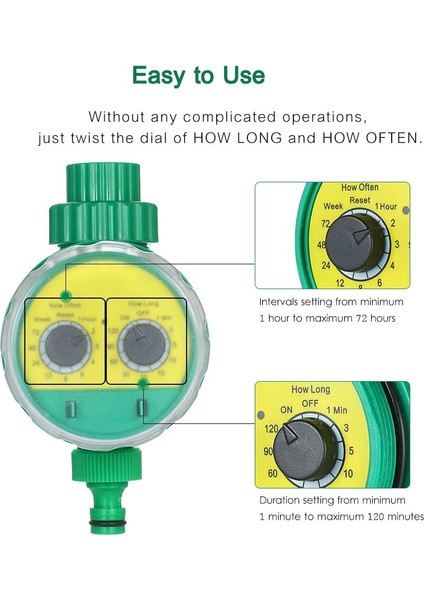 Otomatik Hortum Su Zamanlayıcı Zamanlı Sulama Kontrol Cihazı Yağmurlama Kontrol Cihazı Bahçe Sulama Programcısı Için Programlanabilir Vana (Yurt Dışından)