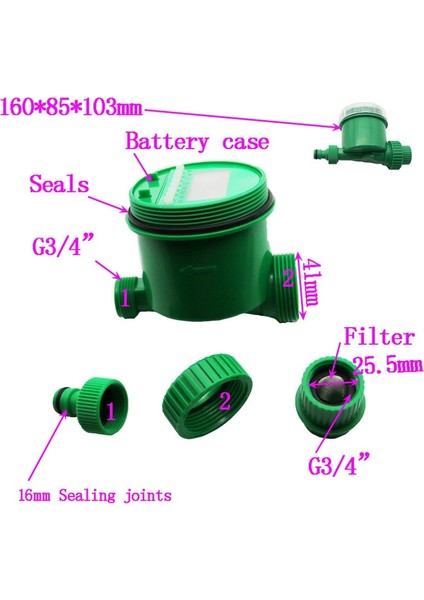 Otomatik Elektronik LCD Ekran Ev Solenoid Vana Su Zamanlayıcı Bahçe Tesisi Sulama Zamanlayıcı Sulama Kontrol Sistemi 1 Adet (Yurt Dışından)