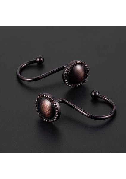 Duş Perdesi Kancaları Ovuşturulmuş Bronz, Paslanmaz Dekoratif Duş Perdesi Halkaları, 16 Parça, Bronz (Yurt Dışından) indirimleri