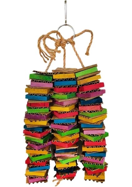 Kuşlar Için Papağan Karton Büyük Kuş Afrika Gri Papağan Doğal Ahşap Kuş Kafesi Çiğneme Oyuncağı (Yurt Dışından)