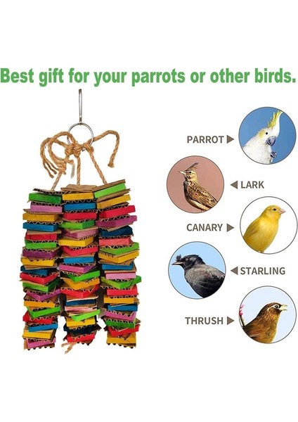 Kuşlar Için Papağan Karton Büyük Kuş Afrika Gri Papağan Doğal Ahşap Kuş Kafesi Çiğneme Oyuncağı (Yurt Dışından) modelleri