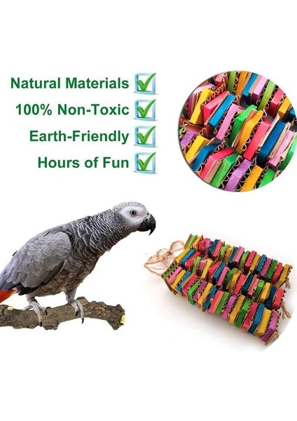 Kuşlar Için Papağan Karton Büyük Kuş Afrika Gri Papağan Doğal Ahşap Kuş Kafesi Çiğneme Oyuncağı (Yurt Dışından) fırsatları