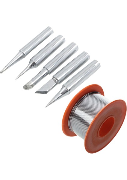 Kalay Kurşun Lehim Çekirdek Akı Lehimleme Kaynak Lehim Teli Makara Makarası 0.8mm 63/37 ve P36 Lehimleme Istasyonu Konik Konik 60 W Havya Ucu 5 Adet (Yurt Dışından)